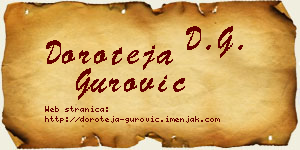 Doroteja Gurović vizit kartica